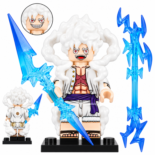 Luffy (Gear 5) Custom One Piece Anime Minifigure