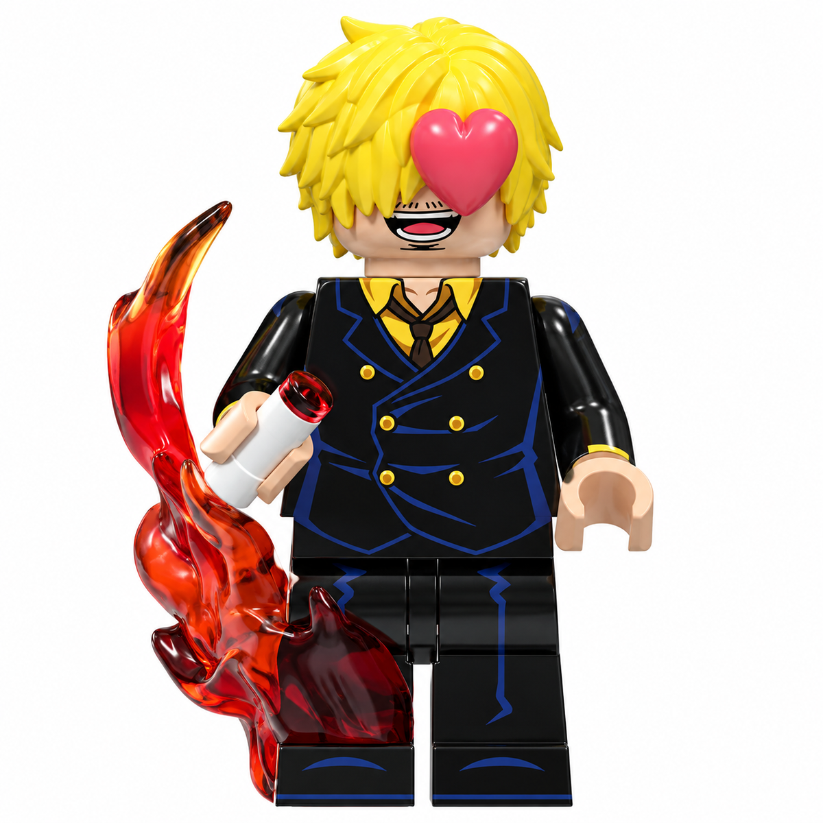 Sanji (Love-Struck Heart Eye) Custom One Piece Anime Minifigure