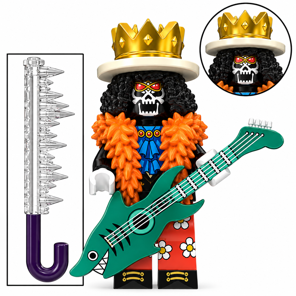 Brook Custom One Piece Anime Minifigure