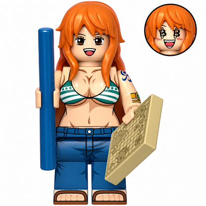 Nami Custom One Piece Anime Minifigure