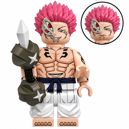 Ryomen Sukuna (Pink Hair Form) Custom Jujutsu Kaisen Anime Minifigure