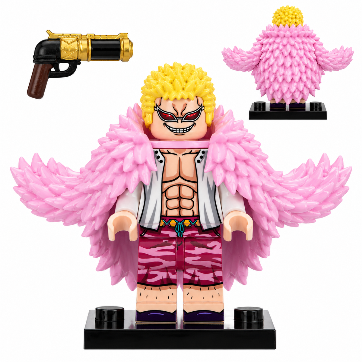 Donquixote Doflamingo Custom One Piece Anime Minifigure