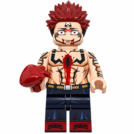 Ryomen Sukuna (Yuji’s Body) Custom Jujutsu Kaisen Anime Minifigure